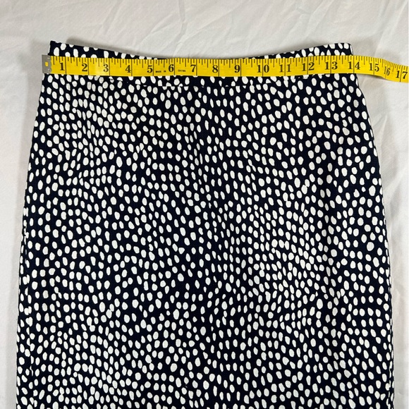 J. Crew Women’s Navy White Modern Polka Dot Pencil Skirt 100% Cotton Size 0 NWT - Picture 11 of 12